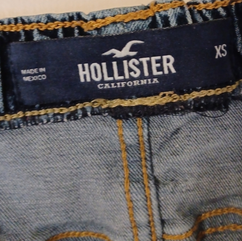 Hollister Women's Skinny Jogger Advanced Stretch Casual Cotton Blue Jeans - Picture 4 of 6